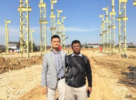 Bangladesh Customers Come to Visit the New Factory We Are Building